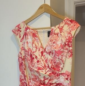 Floral Knee Length lined Cotton Dress